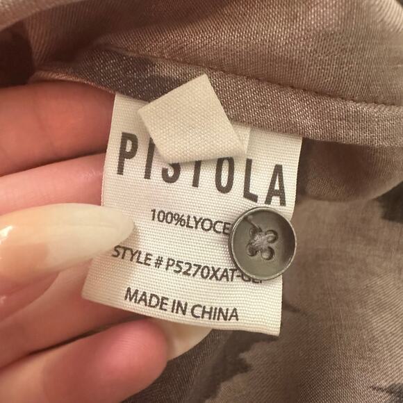 Pistola brown & black animal print button down top size XS - Picture 8 of 14